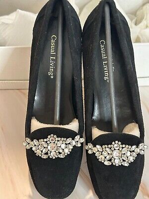 Womens Black shoes size 9 with Rhinestones-Casual Living