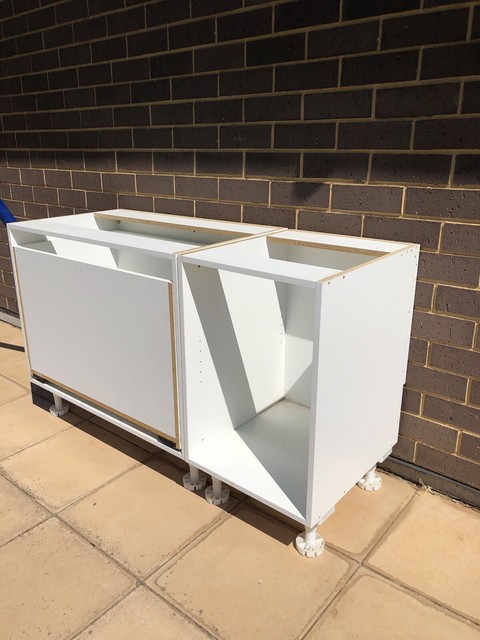 Cabinet carcasses one with large draw - laundry | Building ...