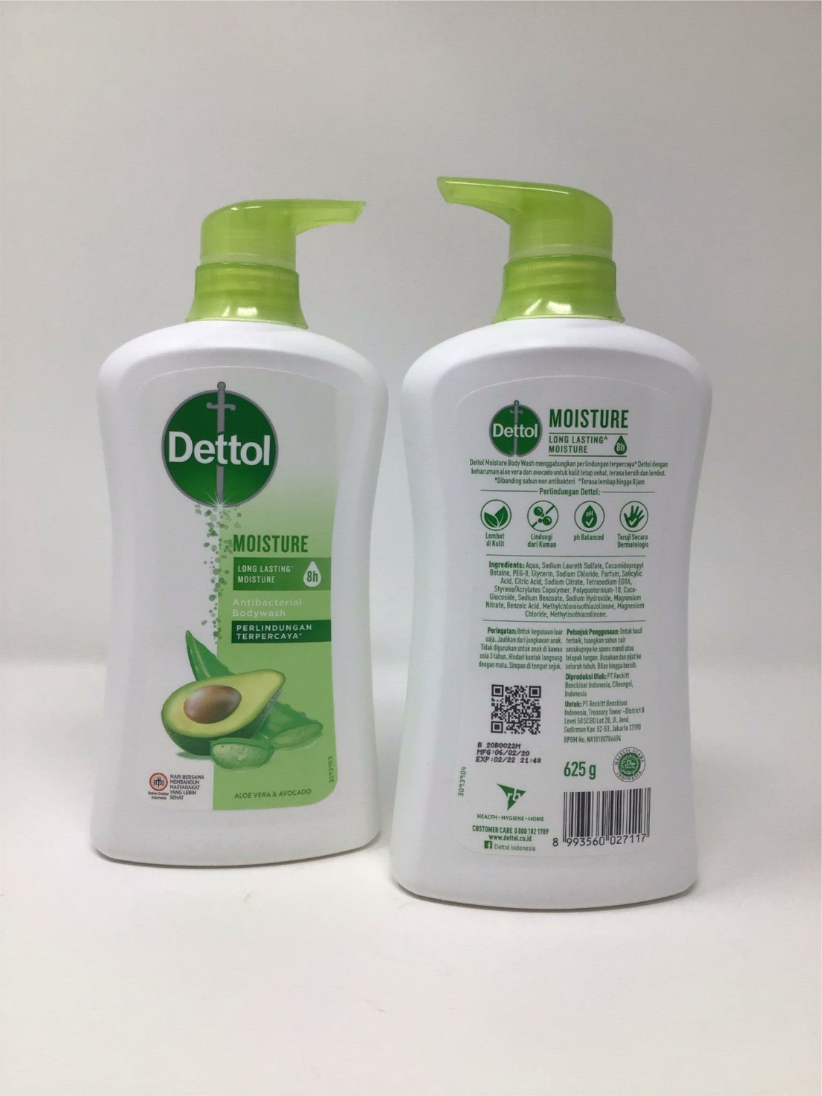 Dettol Anti Bacterial pH-Balanced Body Wash,Moisture, 21.1 Oz/625 g   2 Pack