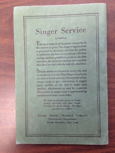 Vintage Singer Student's Manual of Machine Sewing booklet, 1938 ***