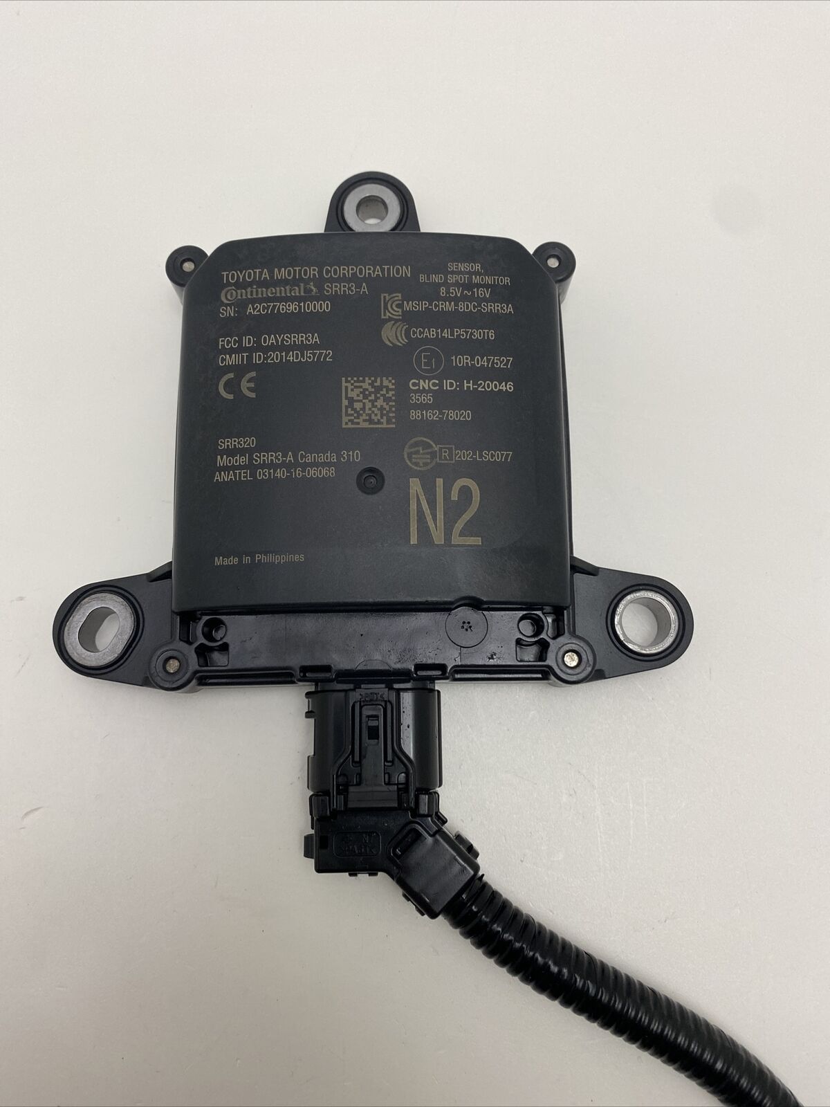 LEXUS BLIND SPOT WARNING DISTANCE MONITOR SENSOR OEM PART NO LEXUS BLIND SPOT WARNING DISTANCE MONITOR SENSOR OEM PART NO