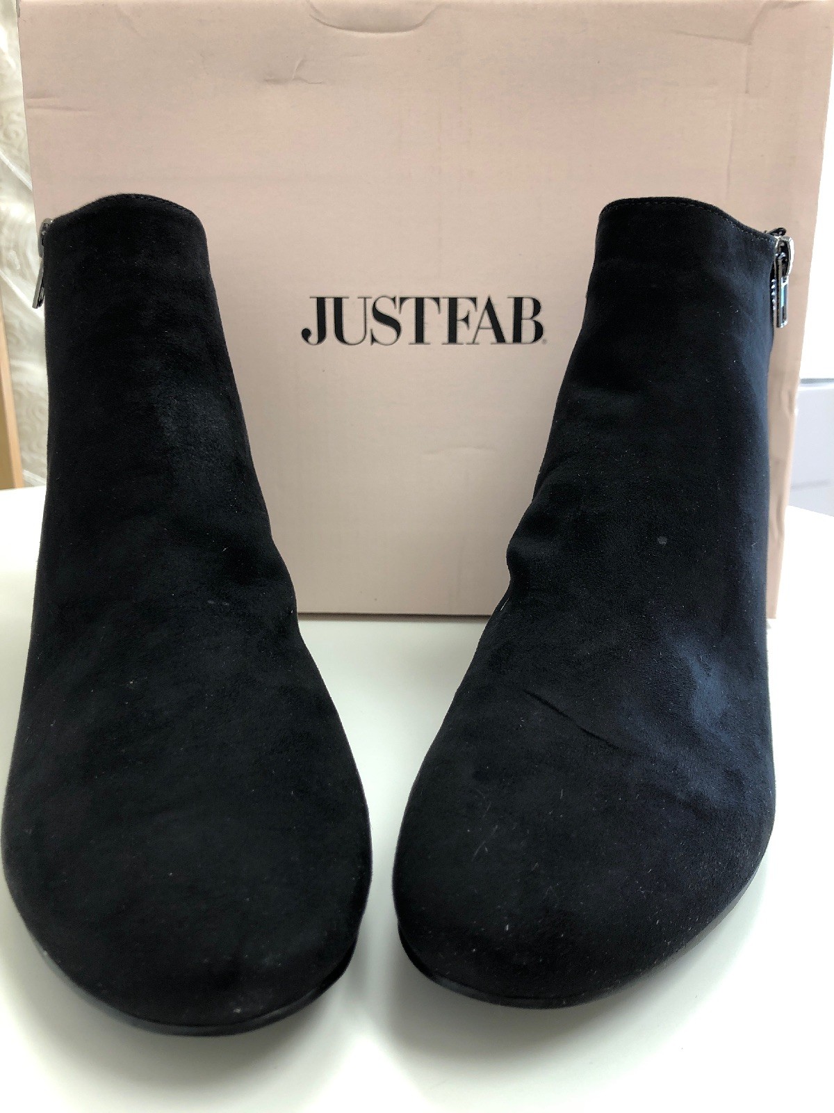 JustFab Women's Cherie Ankle Booties Heels Black Size 9M