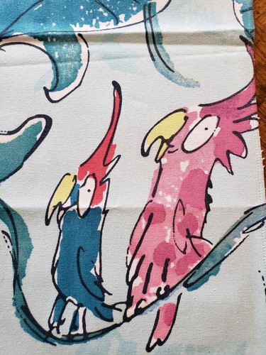 OSBORNE & LITTLE Fabric Remnant - COCKATOOS / ZAGOO - Kid's ANIMALS - 18x17 $190