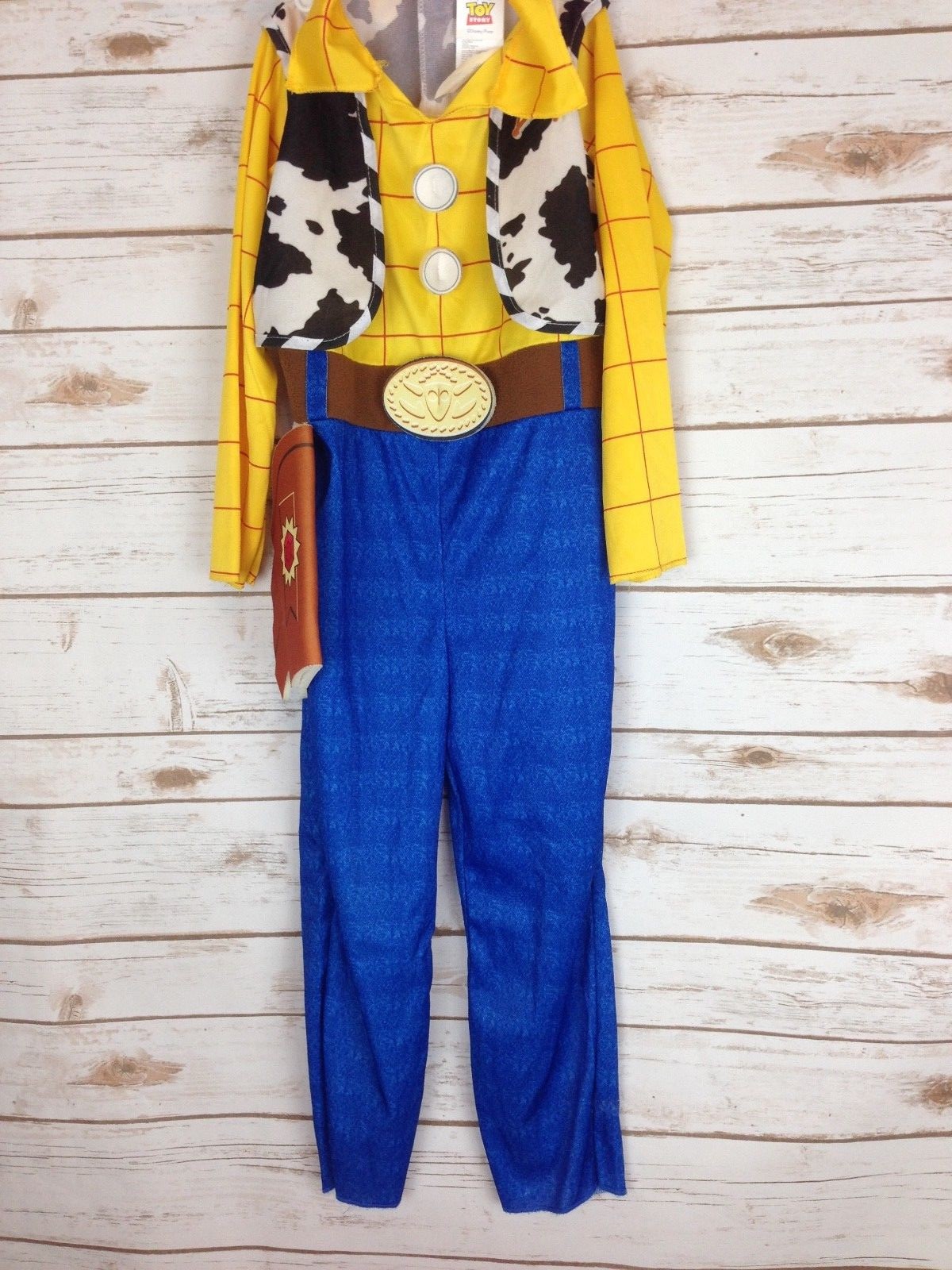 Woody Jumpsuit S/P (4-6) Child Costume Halloween Toy Story Disney W/Boot Covers