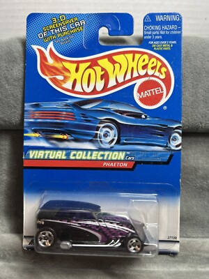 2000 Hot Wheels Virtual Collection Phaeton Black Purple 5sp New Sealed #164 V2