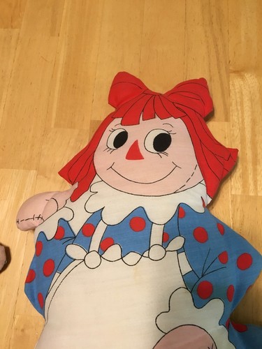Bobbs-Merrill Co Raggedy Ann  & Andy Stuffed Pillow Dolls 1978 VTG 20” Pre-Owned