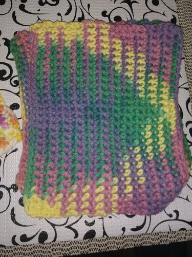 New! Handmade Cotton Crochet Washcloths 6 pcs