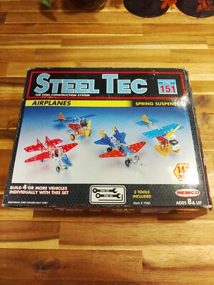 Vintage Steel Tec Construction System - Airplanes - #7085 New Open Box - Unused