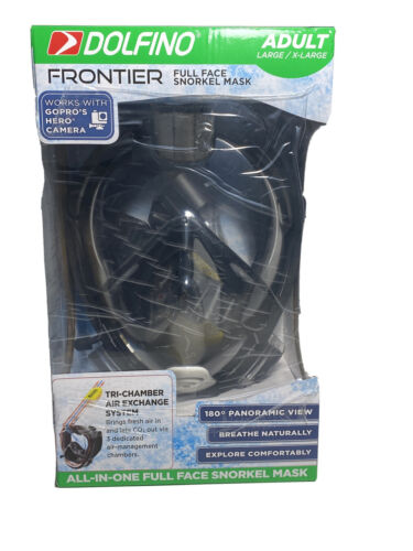 Snorkel Mask Dolfino Frontier All-in-one Full Face Adult(Lg/XL...
