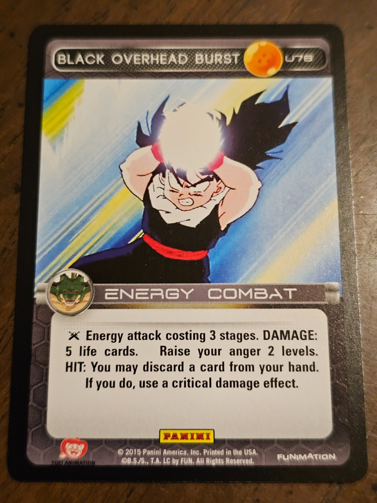 BLACK OVERHEAD BURST U78 Dragon Ball Z TCG Panini DBZ | eBay