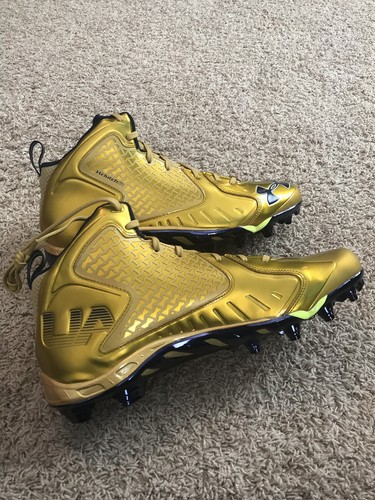 Notre Dame Irish Football Under Armour Team Issued 2015 Cleats New Size 14 ND