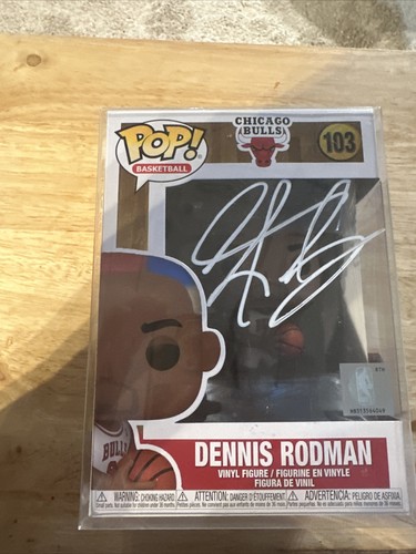Dennis Rodman Signed Autographed Funko Pop 103 Chicago Bulls
