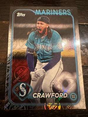 2024 Topps Montgomery Club 582 FOIL #49 J.P. Crawford, Seattle Mariners