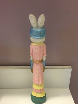 (2)Easter  Bunny Rabbit Figurines Indoor Home Decor pencil bunny mom & Dad