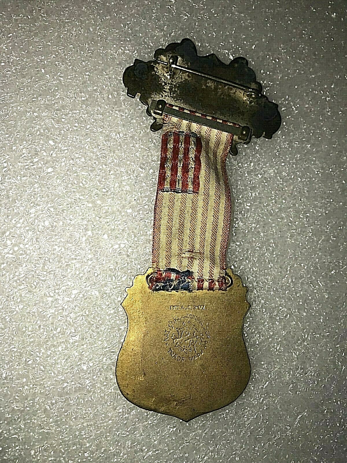 1907 DAUGHTERS OF LIBERTY CIVIL WAR VETERANS ExSC  WITH FLAG RIBBON MEDAL