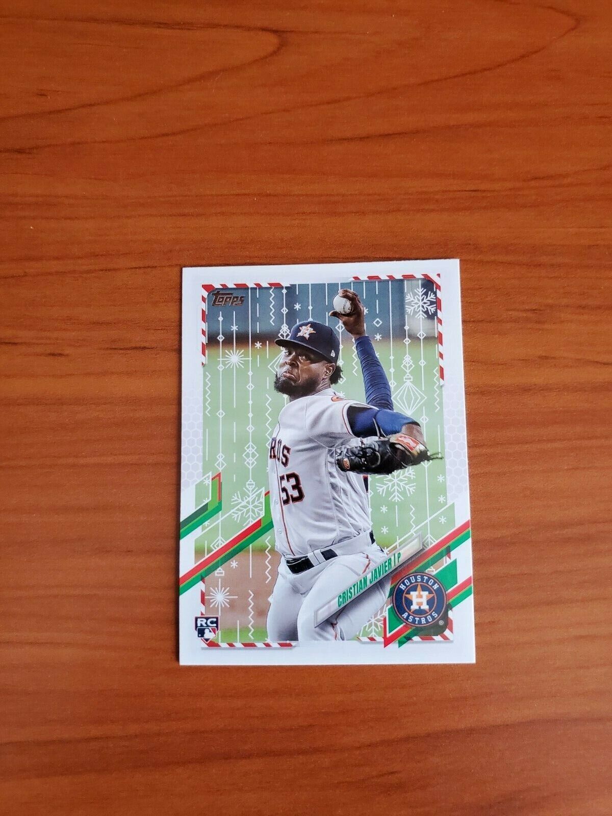 Cristian Javier - 2021 Topps Holiday Baseball Rookie Card RC - #HW74. rookie card picture