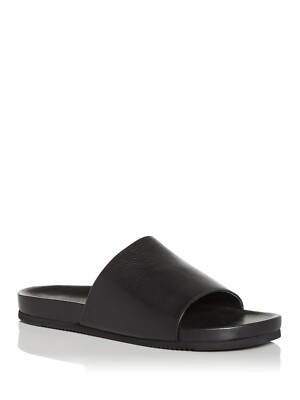 

Дизайнерские брендовые мужские кожаные шлепанцы Black Smith Toe Platform Slip On, Черный, 34BMSMITH