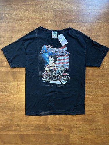 bettyページ Vintage 2001 Betty Boop Betty's American Rider Biker T Shirt