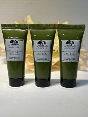 3 X Origins Mega-Mushroom Skin Relief & Resilience Soothing Cream = 1.5oz Free