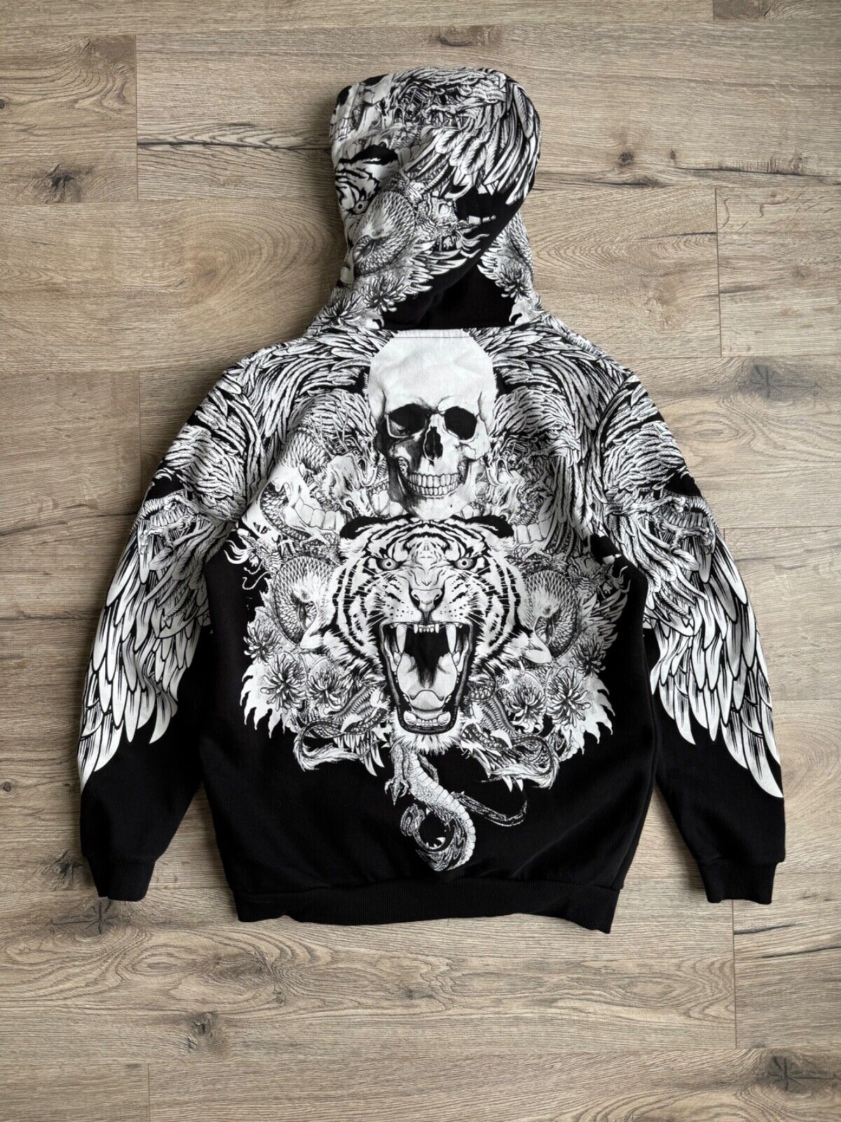 Japanese Vibe Skull Overprint Zip Hoodie Men's Jacket | eBay Japanese Vibe Skull Overprint Zip Hoodie Men's Jacket | eBay