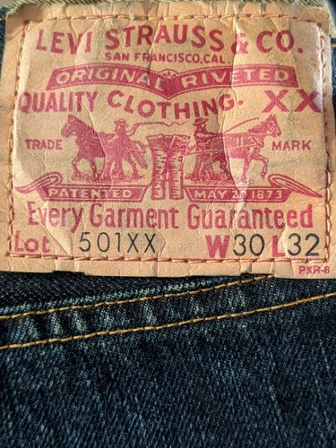 Levi Vintage Clothing LVC 501 XX 1955 selvedge denim jeans size 32x34 BIG E