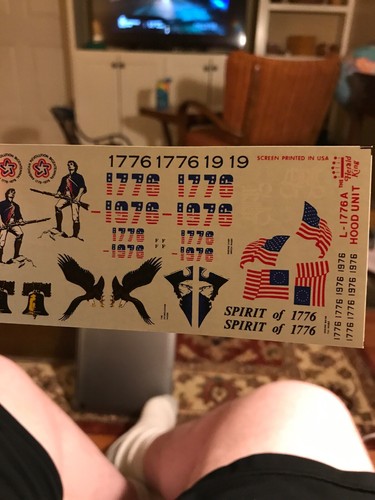 King Herald O Scale Decals Bicentennial Diesels. Complete Unused