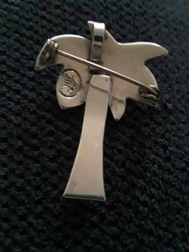 Sterling  Brooch Pin Pendant Necklace. PalmTree STERLING HOUSE COLLECTION 9g