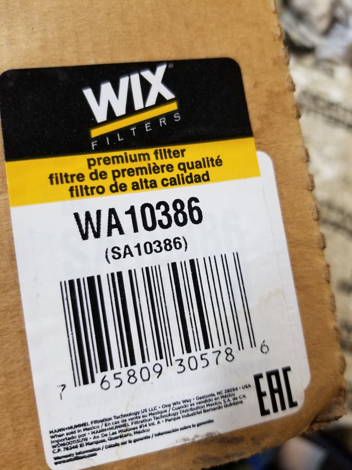 WA10386 WIX 7081706 FITS POLARIS  AIR FILTER - Picture 2 of 4