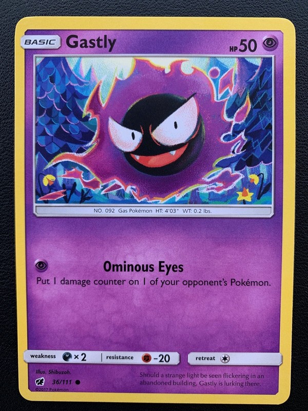 2019 Pokemon General Mills Cereal Promo Card 36 111 Gastly Ebay
