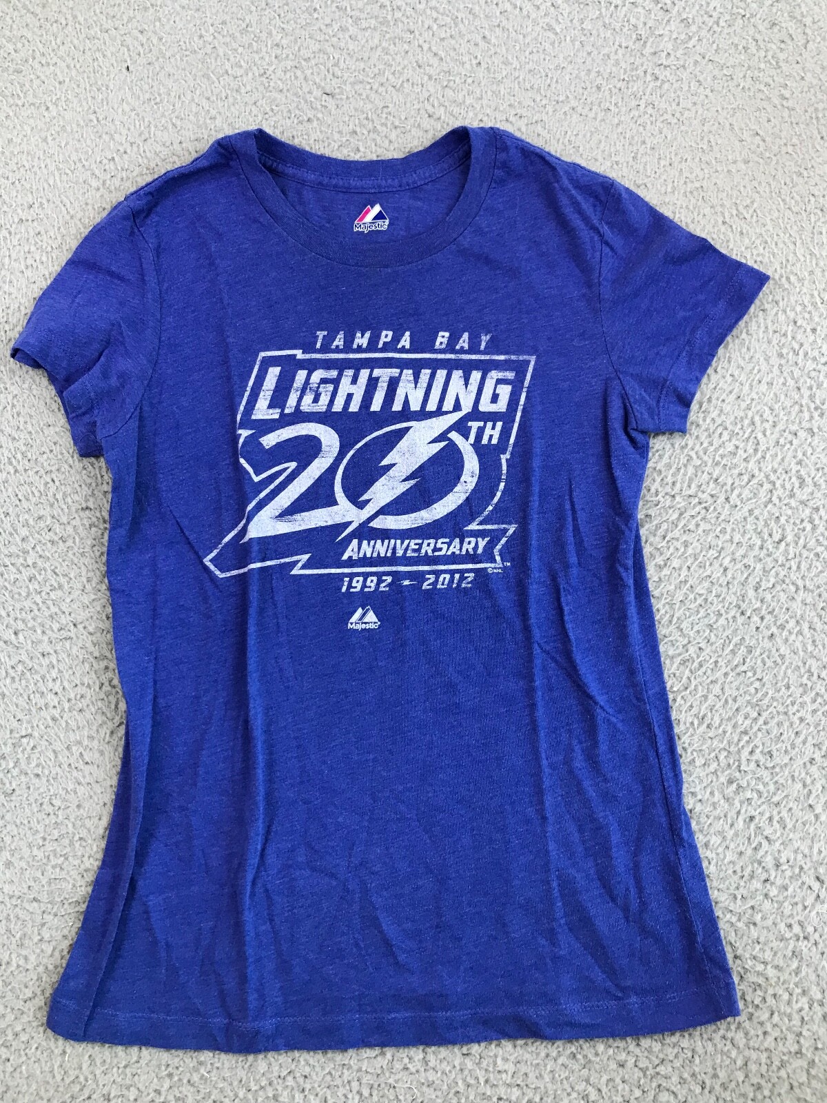 Tampa Bay Lightning Shirt Women's SM Blue Short Sleeve Crew Tampa Bay Lightning Shirt Women's SM Blue Short Sleeve Crew