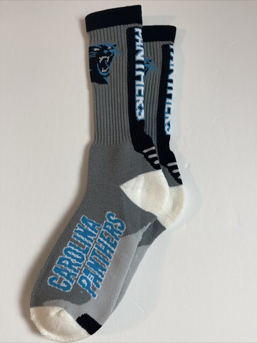 Carolina Panthers Adult Crew Socks- 1 Pr Large  High Quality New Free Ship C3