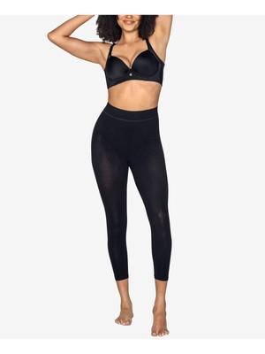 

LEONISA Intimates Черные фирменные леггинсы, Черный