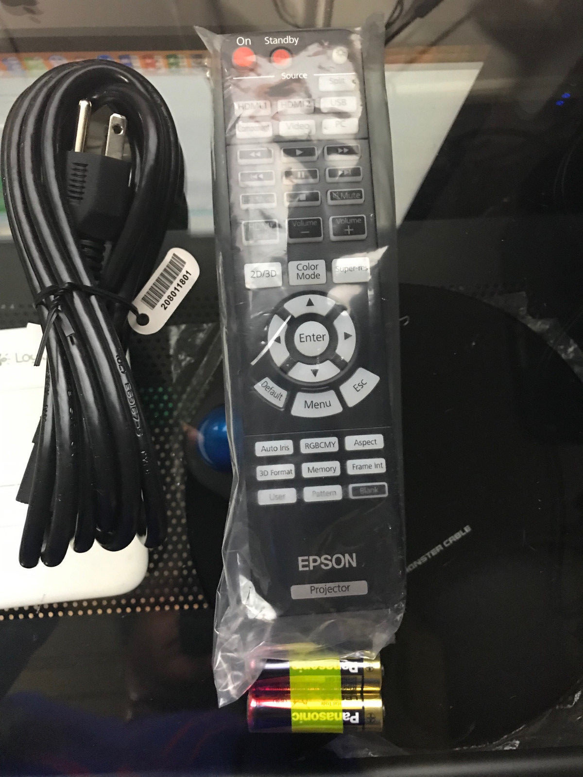 OEM Epson Bundle Remote-Power Cord-Lens Cap & More - PowerLite Home Cinema 3020