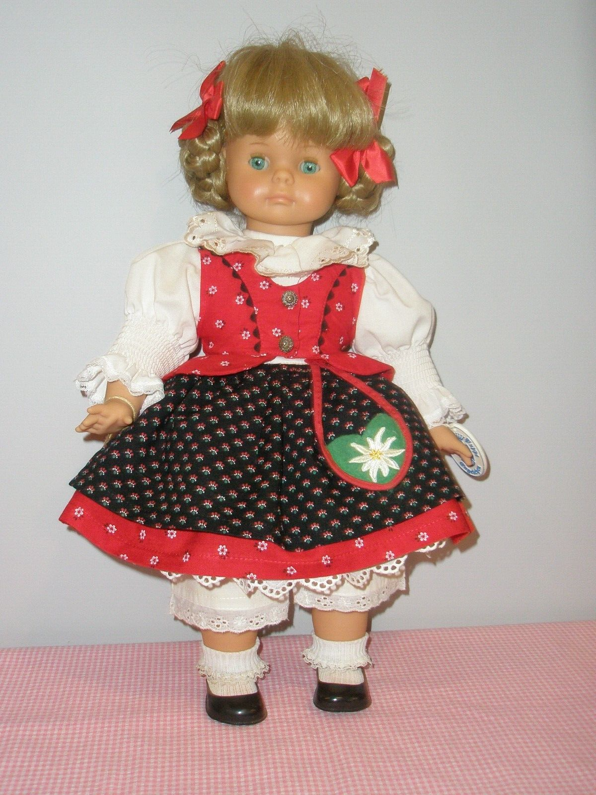 Beautiful All Original, Vinyl & Cloth Signed Engel Puppe Doll, Werterzeugnis