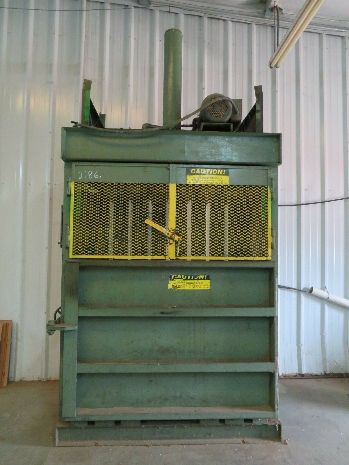 JV MFG CARDBOARD BALER COMPACTOR 1PH SINGLE PHASE 10HP 230V VOLTS 60