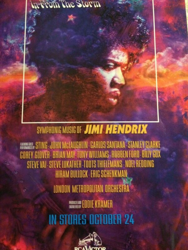 Jimi Hendrix, In From the Storm, Full Page Vintage Promotional Ad