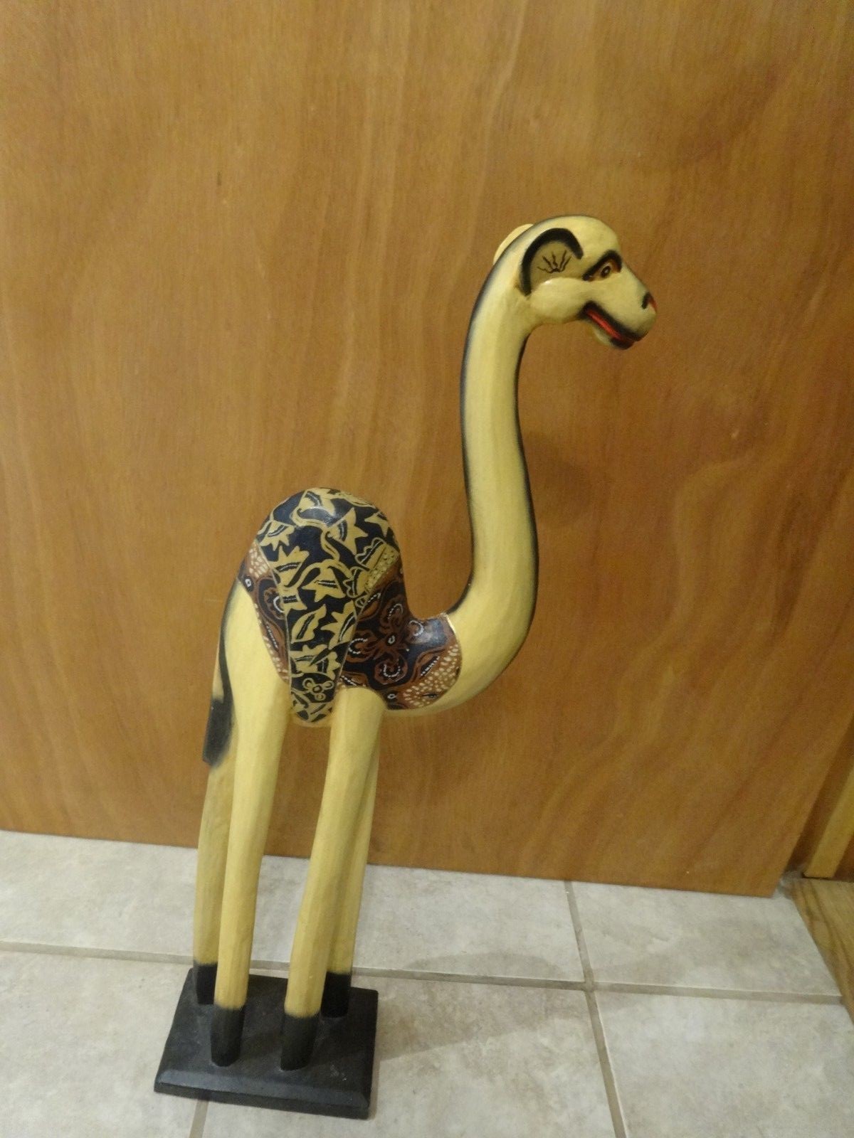 LARGE WOODEN CAMEL FIGURINE 24