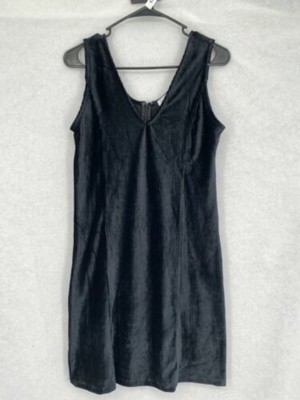 

Женское короткое платье прямого кроя без рукавов PLANET GOLD в рубчик с V-образным вырезом для юниоров