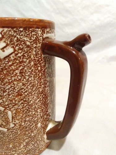 New Vintage Whistle For Your Beer Stein Pair Japan Brown Ceramic Mug Glass Lot 2