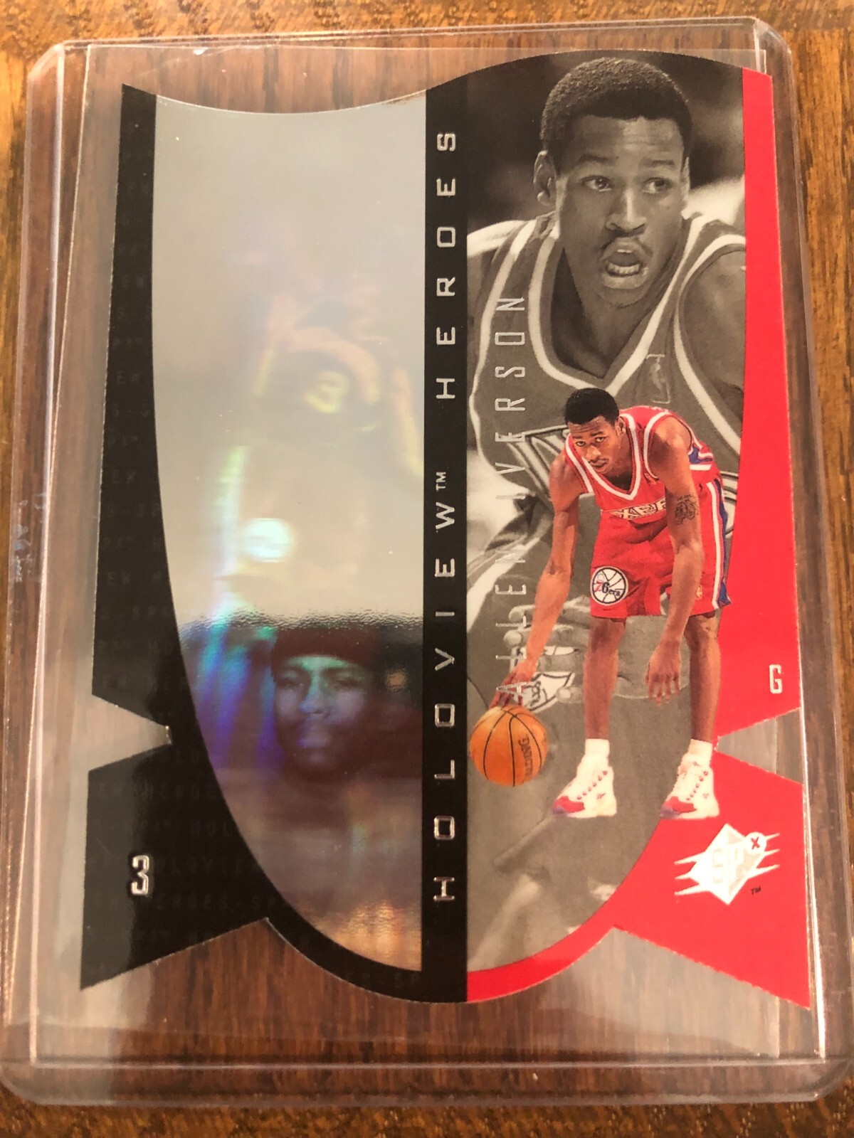1996-97 SPX Holoview Heroes #H7 Allen Iverson Rare Rookie Insert