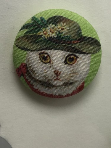 Collection of 4 Graphics Cat Buttons 4 Different CUTE CATS In Hats