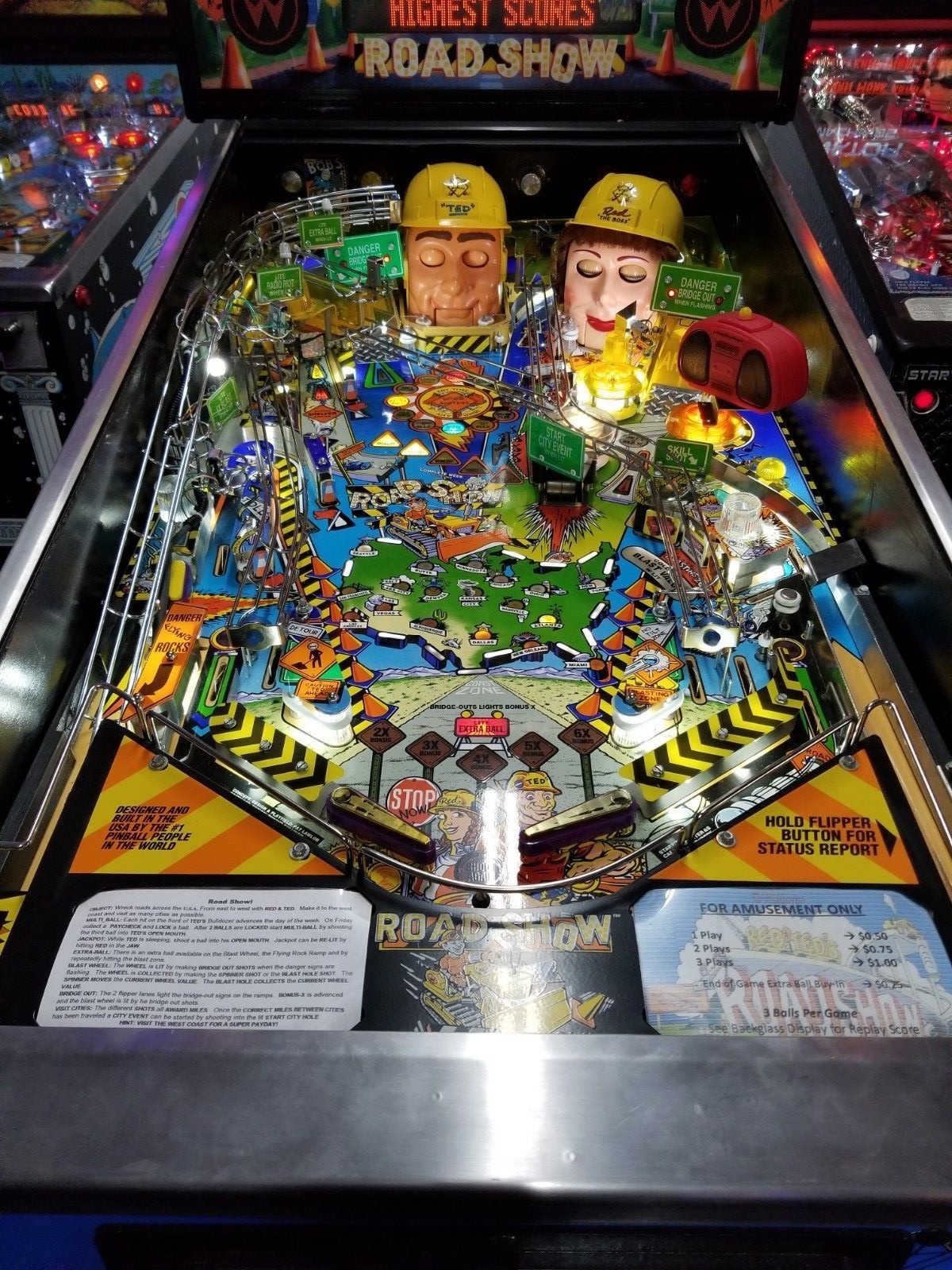 1994 Williams Red & Ted's Road Show Pinball Machine