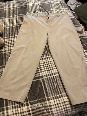 Mens Adidas Beige Performance Stretch Pants 40x32 Khaki