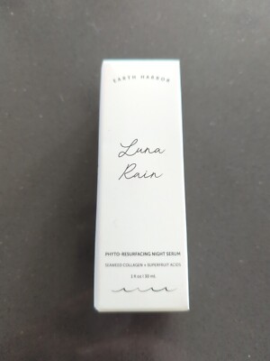 Earth Harbor LUNA RAIN Phyto-Resurfacing Night Serum * 1 oz * New in Box