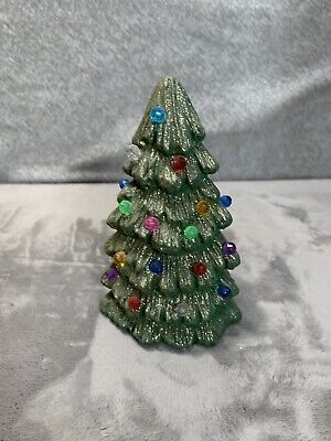 Green Christmas Ceramic Lighted Mini Vintage Tree - No light or Base!