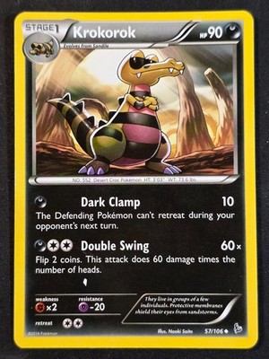 Krokorok — in stock: Krokorok 57/106 Flashfire Uncommon LP Pokemon TCG