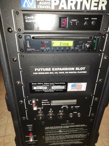 AUDIO TECHNICA AMPLIVOX SW915 Digital Audio Travel Partner w/CD Player No Remote