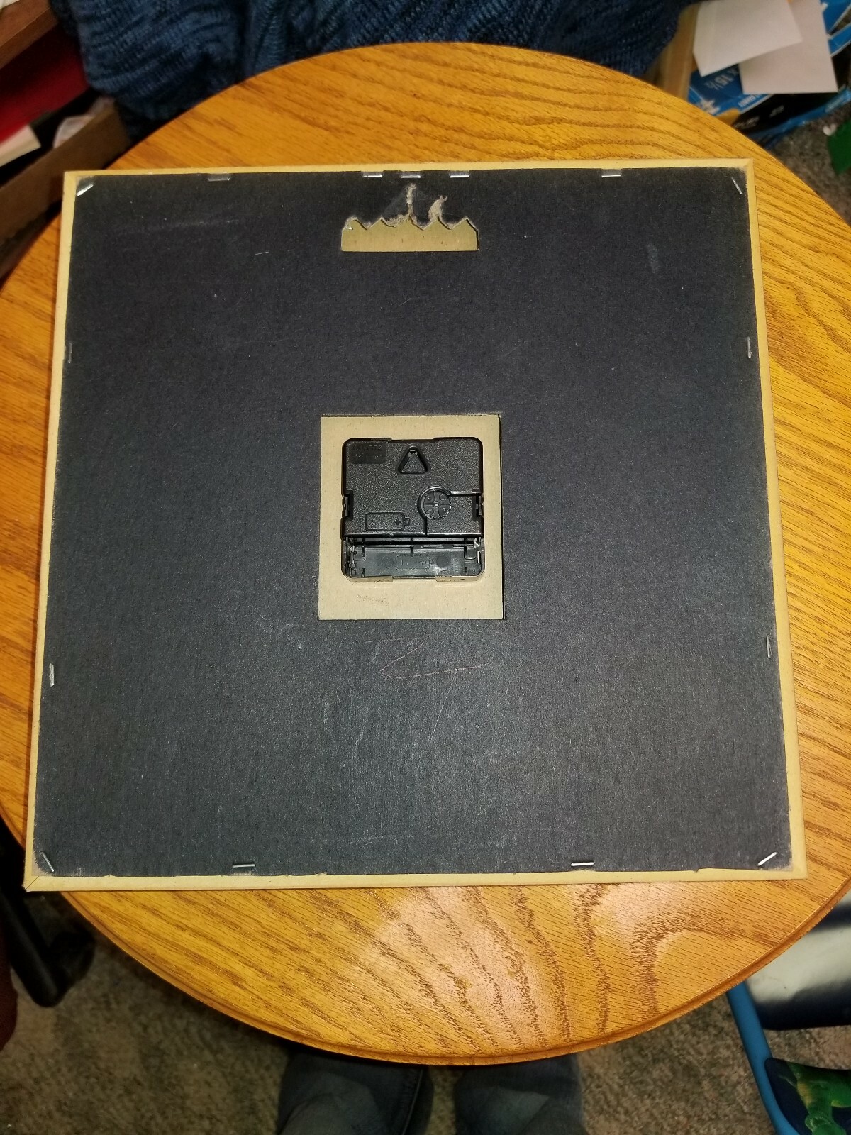 Vintage 11''x11'' Pioneer Seed Corn wood grain gold anodized wall clock