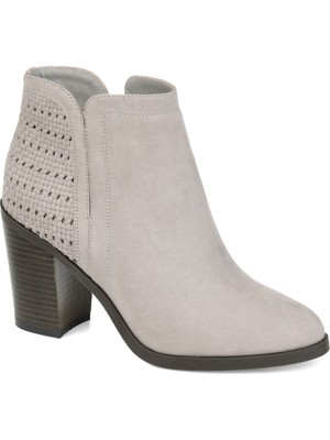 

JOURNEE COLLECTION Женские бежевые плетеные ботильоны Jessica с миндалевидным носком на блочном каблуке, Бежевый, JESSICA-BOOTIE