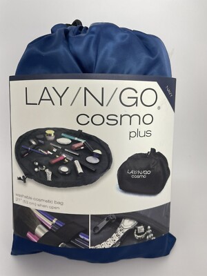 Lay-n-Go COSMO Deluxe Travel Drawstring Cosmetic Makeup Bag Easy Open 21 